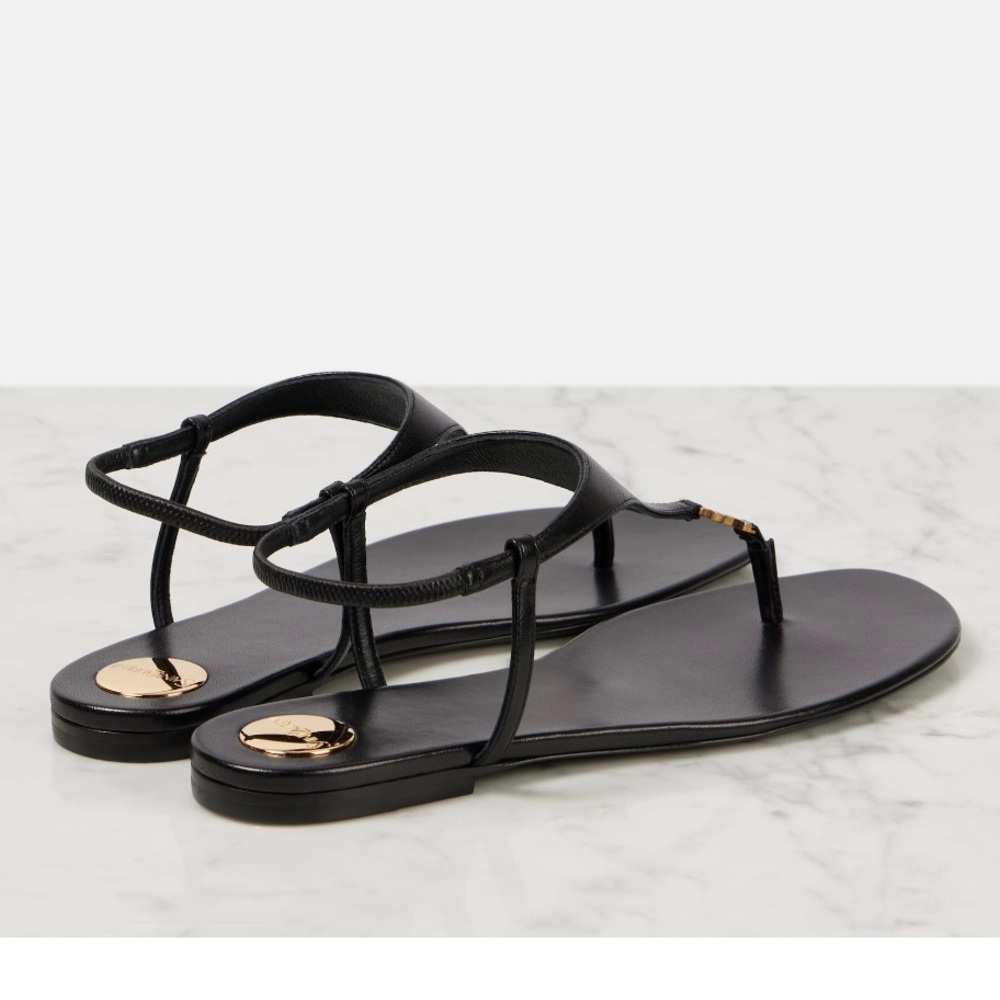 SAINT LAURENT Cassandra Bridget YSL logo leather sandals - Picture 4 of 5